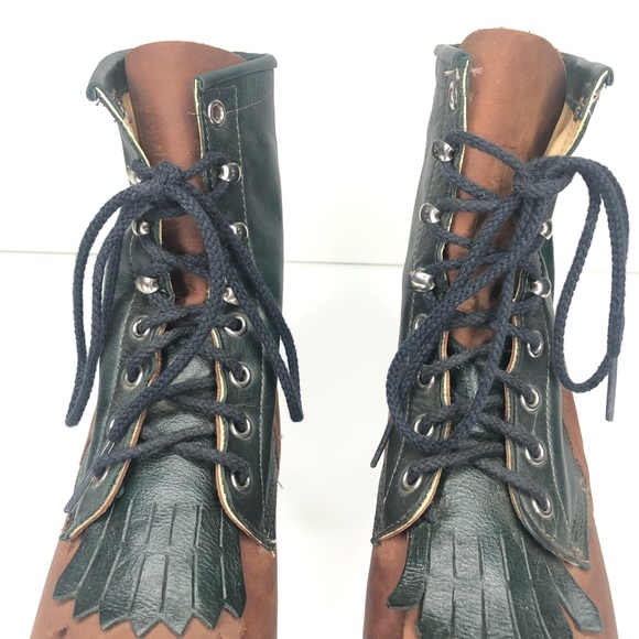 Kiltie Women’s Leather Riding Boots Lace-Up Brown - Picture 6 of 10